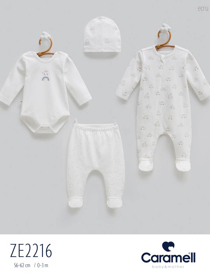 4-Piece Baby Set (0–3 Months) - First Car for wholesale by Caramell