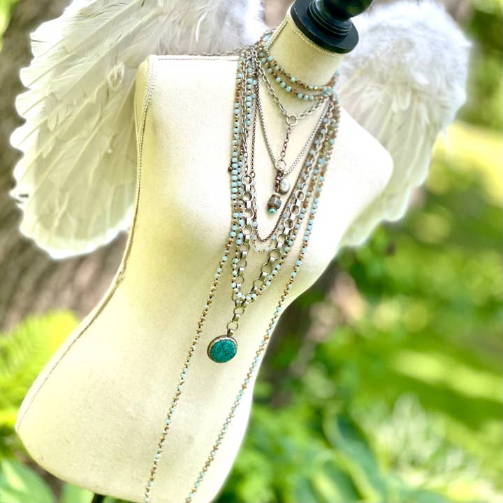 Bohemian Grace - Grace & Grit - Vendita all'ingrosso Collane di perline/perle - Collana con rosario sfaccettato ALJ Ocean Reef2