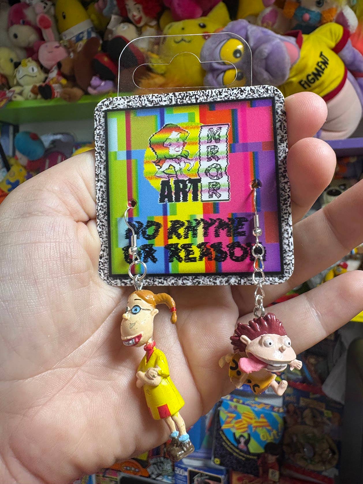 NO RHYME OR REASON ART - Wholesale Dangle Earrings - Nickelodeon  The Wild Thornberries Earrings Vintage Upcycled2