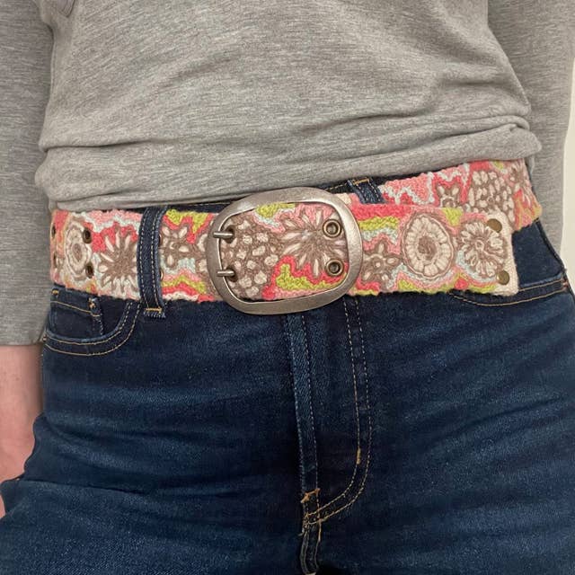 Jenny Krauss - Wholesale Belt - Women's - Flower Power Embroidered Wool Belt2