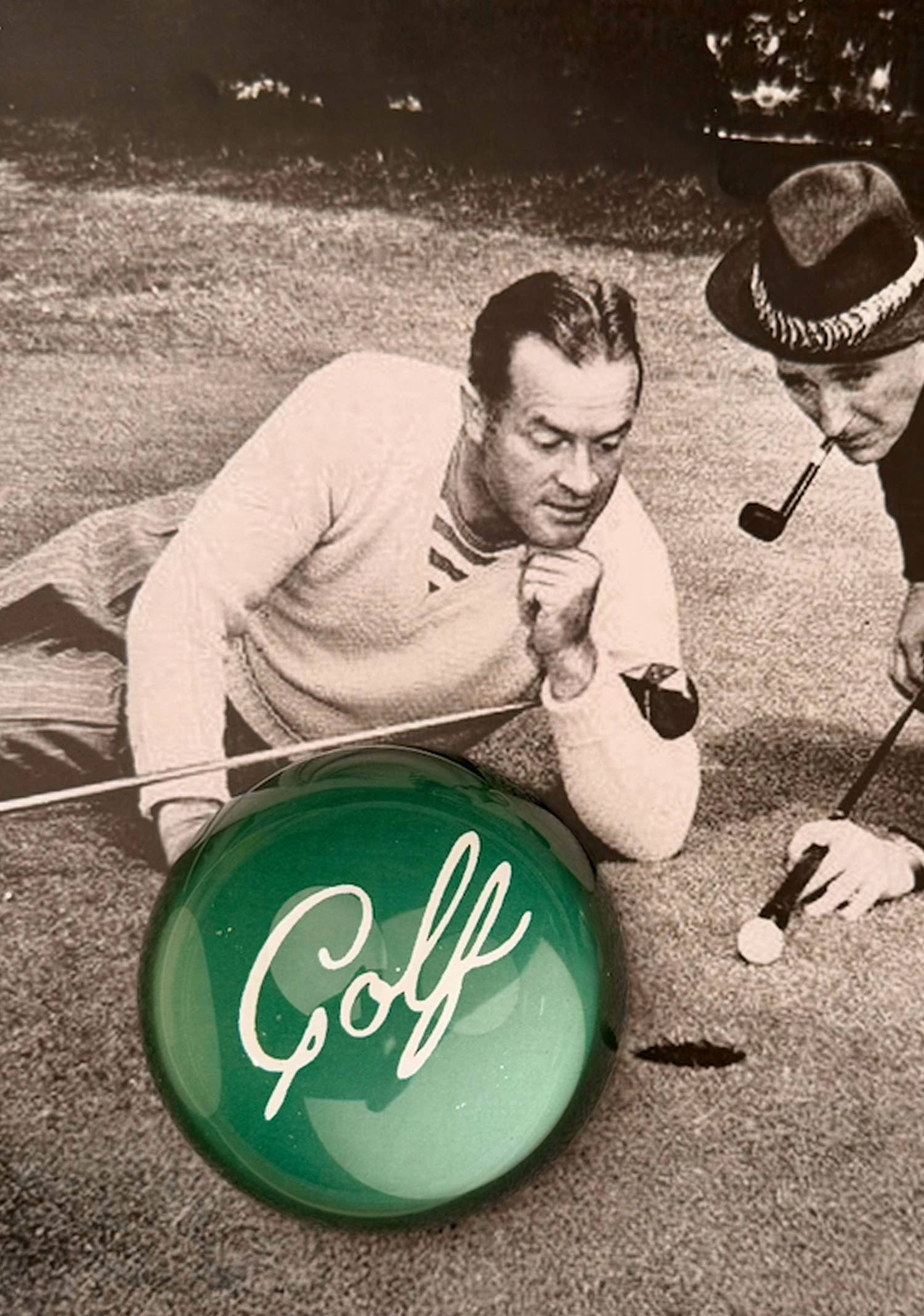 Ben's Garden - Wholesale Paper Weight - Vintage Golf Script Crystal Dome Paperweight1