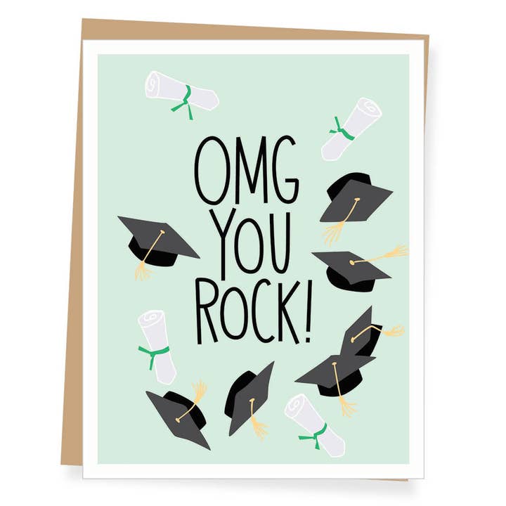 OMG You Rock Graduation Card for wholesale by Apartment 2 Cards