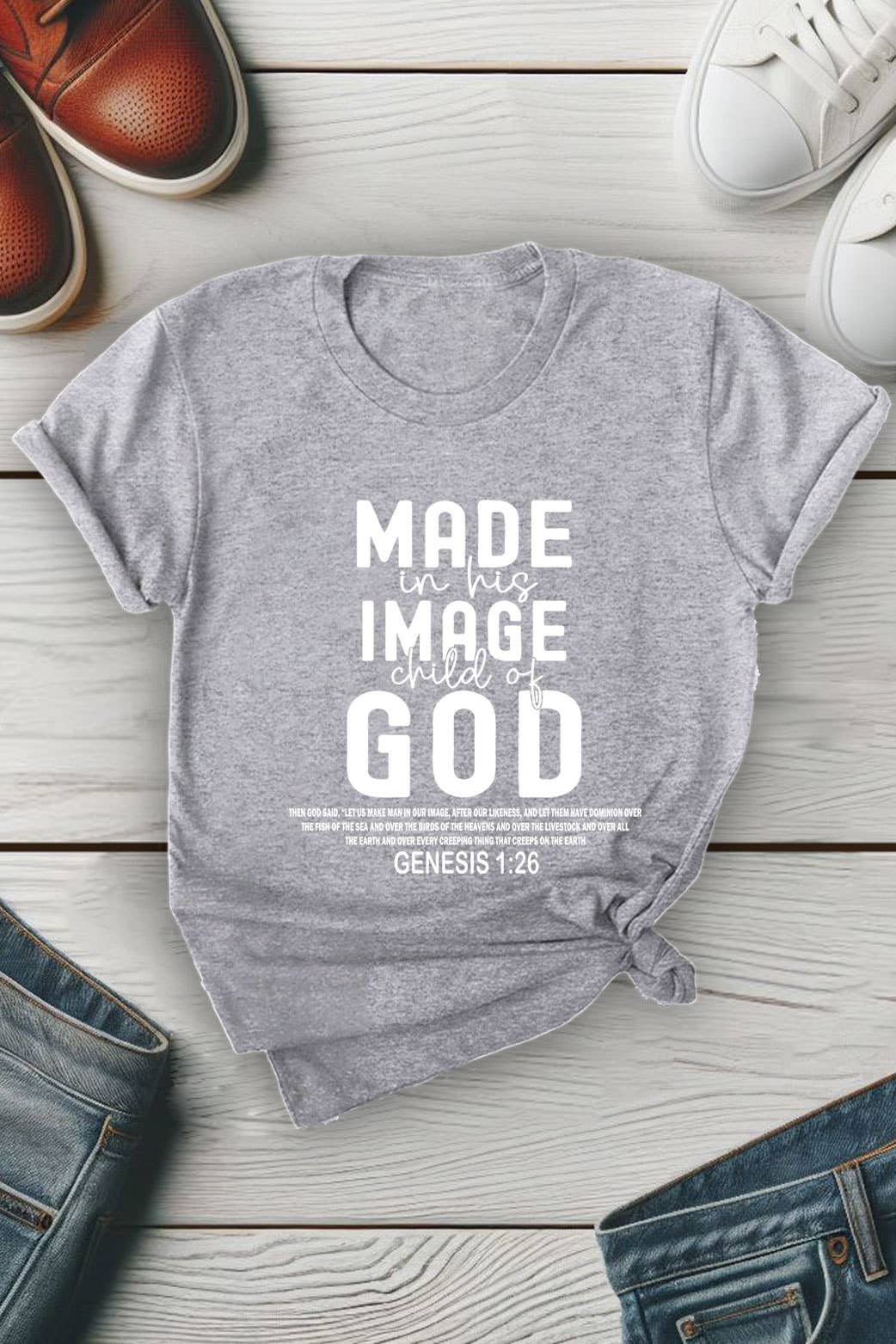 Top Avenue - Wholesale Screen Printed T-Shirt - Women's - Made in His Image Child Of God, Unisex Round Neck T-Shirt9