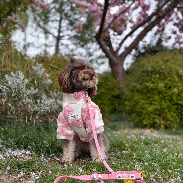 The Paw Print Boutique - Wholesale Pet Coat - Dog - The Peony Pink Floral Fleece11