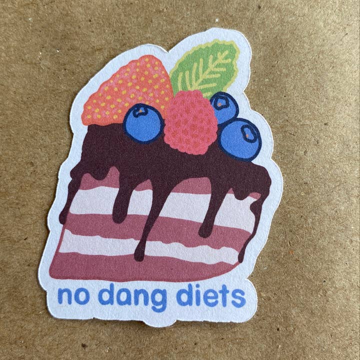 no dang diets cake sticker for wholesale by AnneArchy