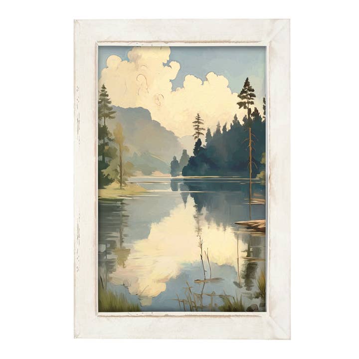 ginger blue - Wholesale Art Print - Mirror Lake - Vertical Frame