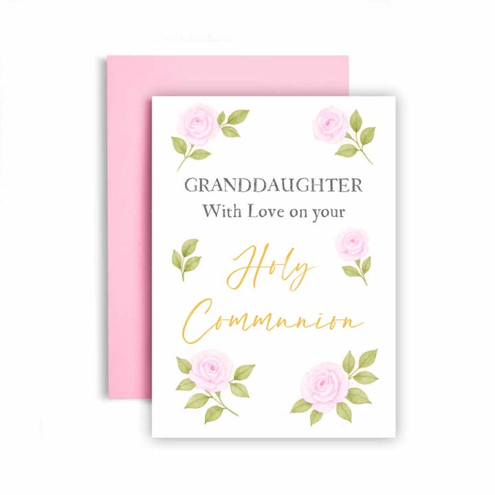 Huxters - Wholesale Religious Card - On a Special first Holy Communion Gold Floral Card3