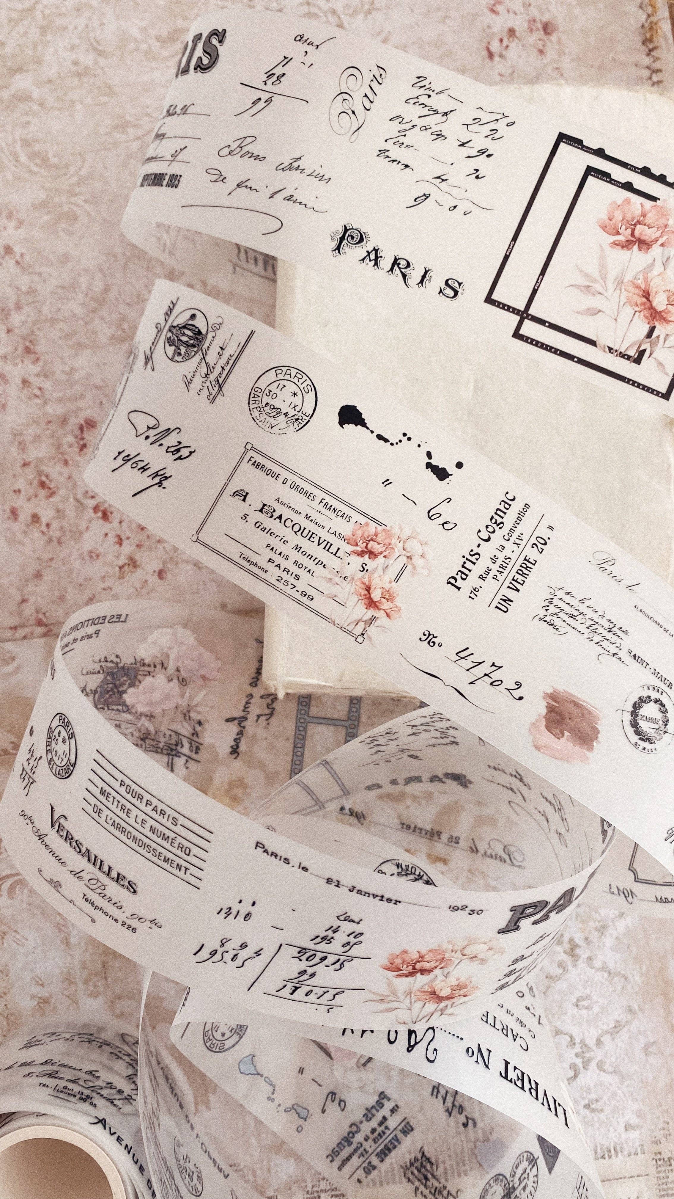 Chapteries - Wholesale Washi Tape - PET tape - Vintage peony3