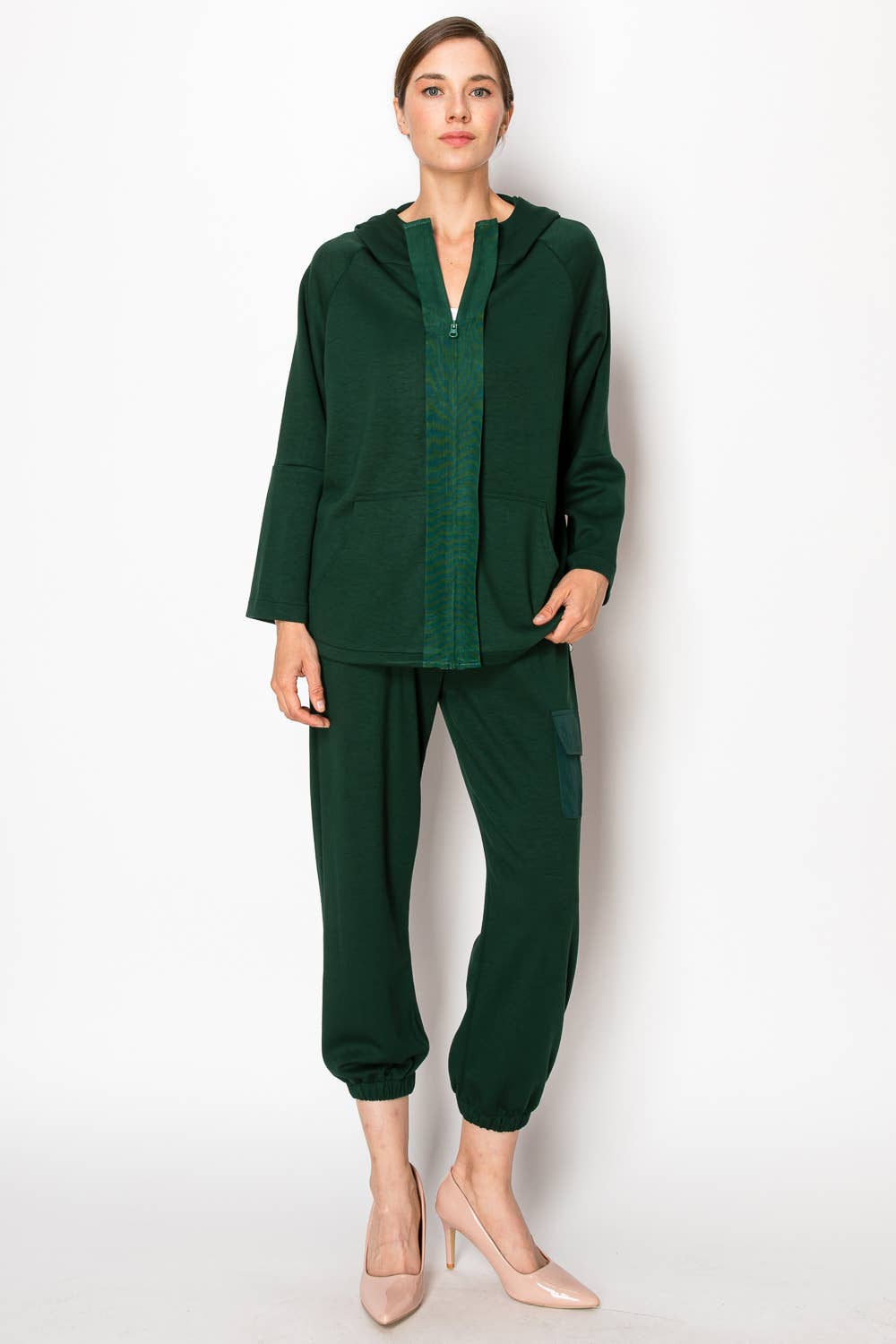 Joh Apparel - Wholesale Jacket - Women's - Kari Pointe Knit Hoodie Jacket25