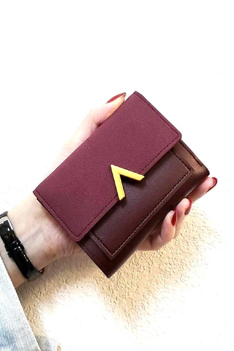 42POPS - Wholesale Wallet - Women's - ,,_...SI-26458 Vegan Leather Compact Trifold Wallet1