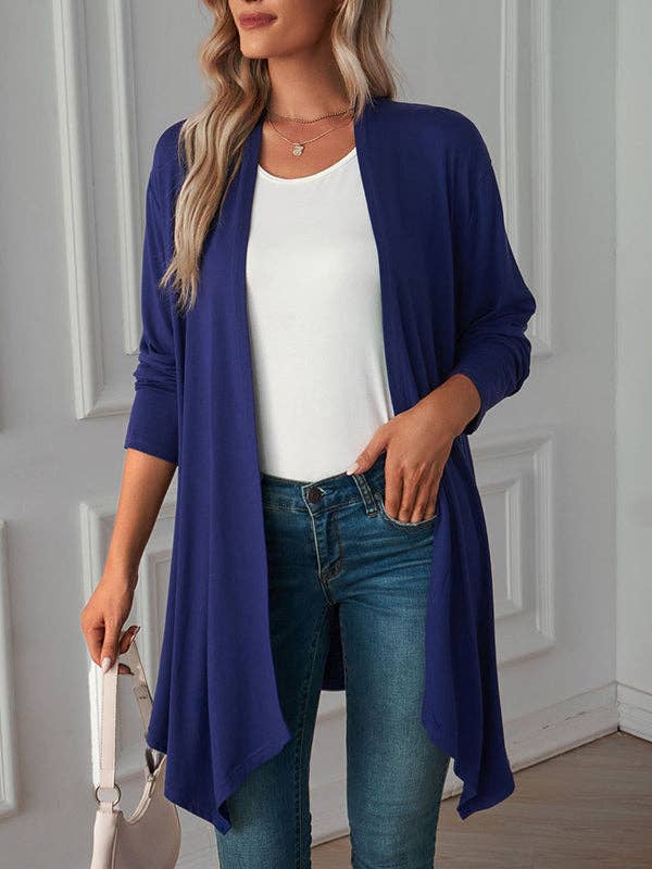 Long Sleeves Loose Solid Color Statement Collar Outerwear for wholesale by StyleGalX