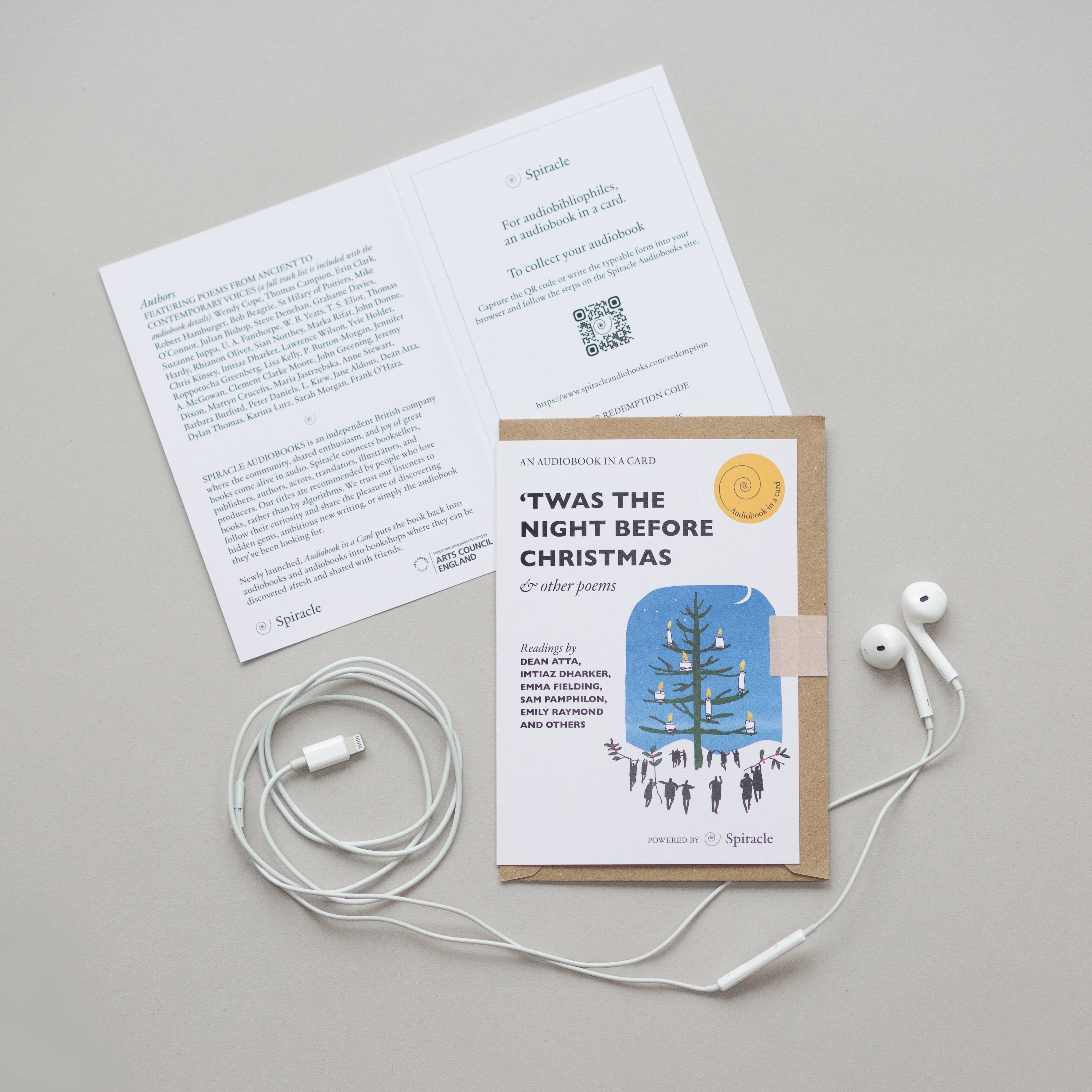Spiracle Audiobooks - Wholesale Christmas Card - ’Twas the Night Before Christmas Audiobook Gift1