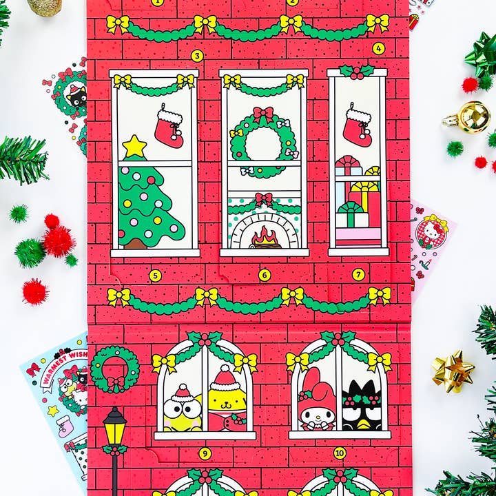 Pipsticks - Wholesale Advent Calendar - Hello Kitty And Friends Christmas Sticker Advent1