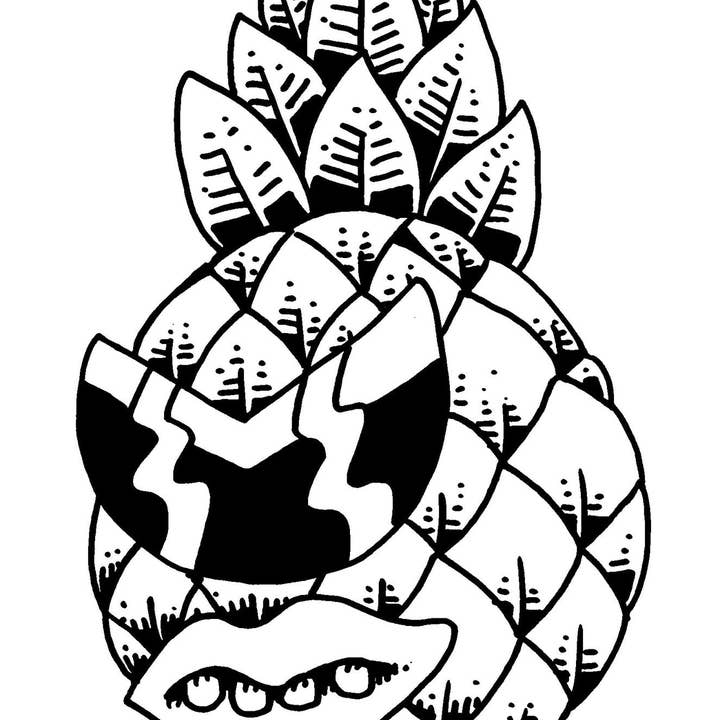 Pineapple Face Coloring Book for wholesale by GOBLINKO