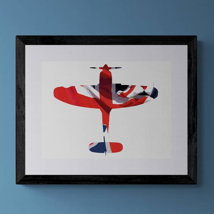 Sea Fury Union Flag Print for wholesale by Gillian Jones Designs