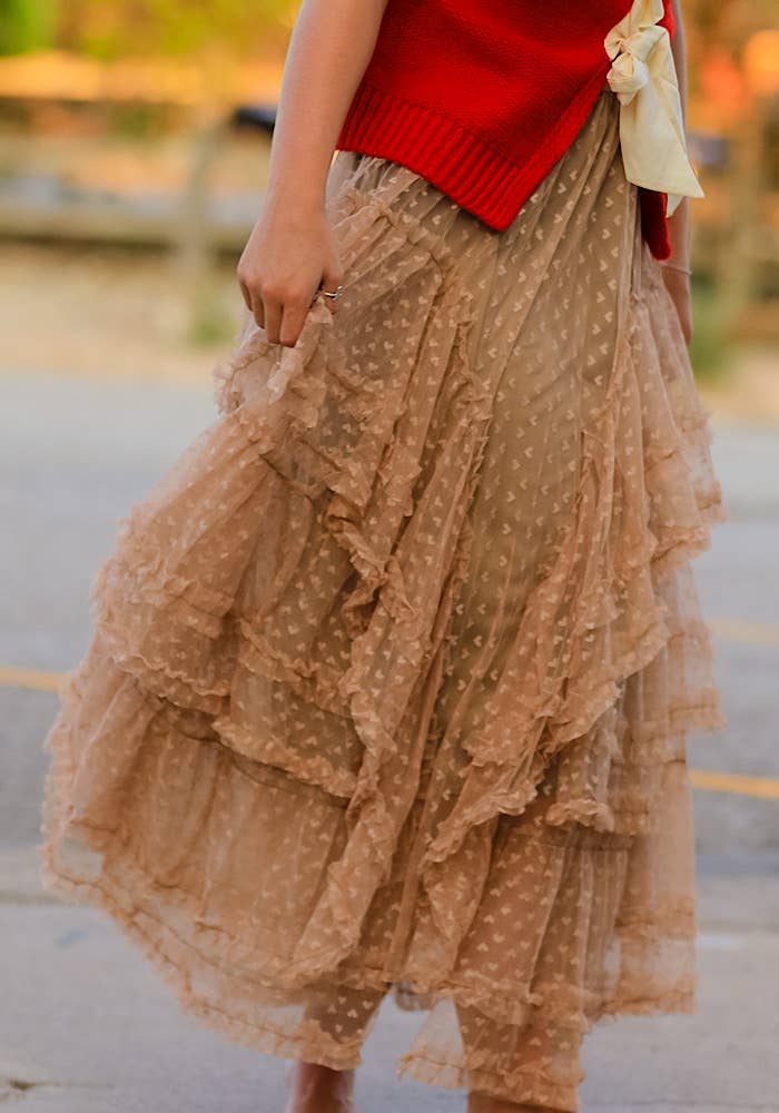 Miss Sparkling – wholesale Kjol - Dam – Maxikjol i mesh med volanger11