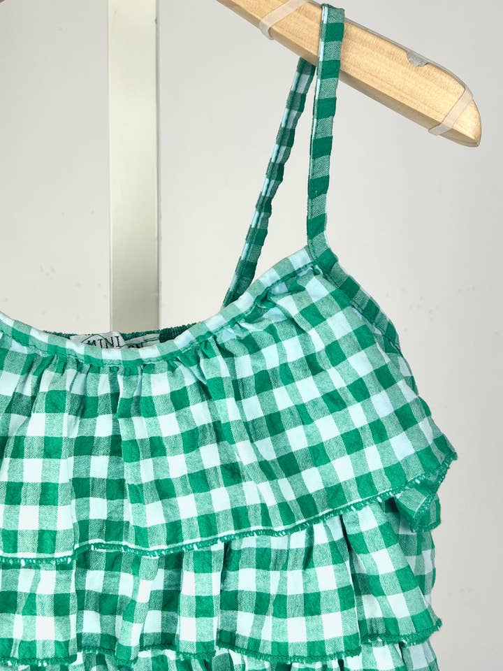 MINI MIGNON PARIS - Wholesale T-Shirt - Kids - Girls' cotton gingham top with straps
