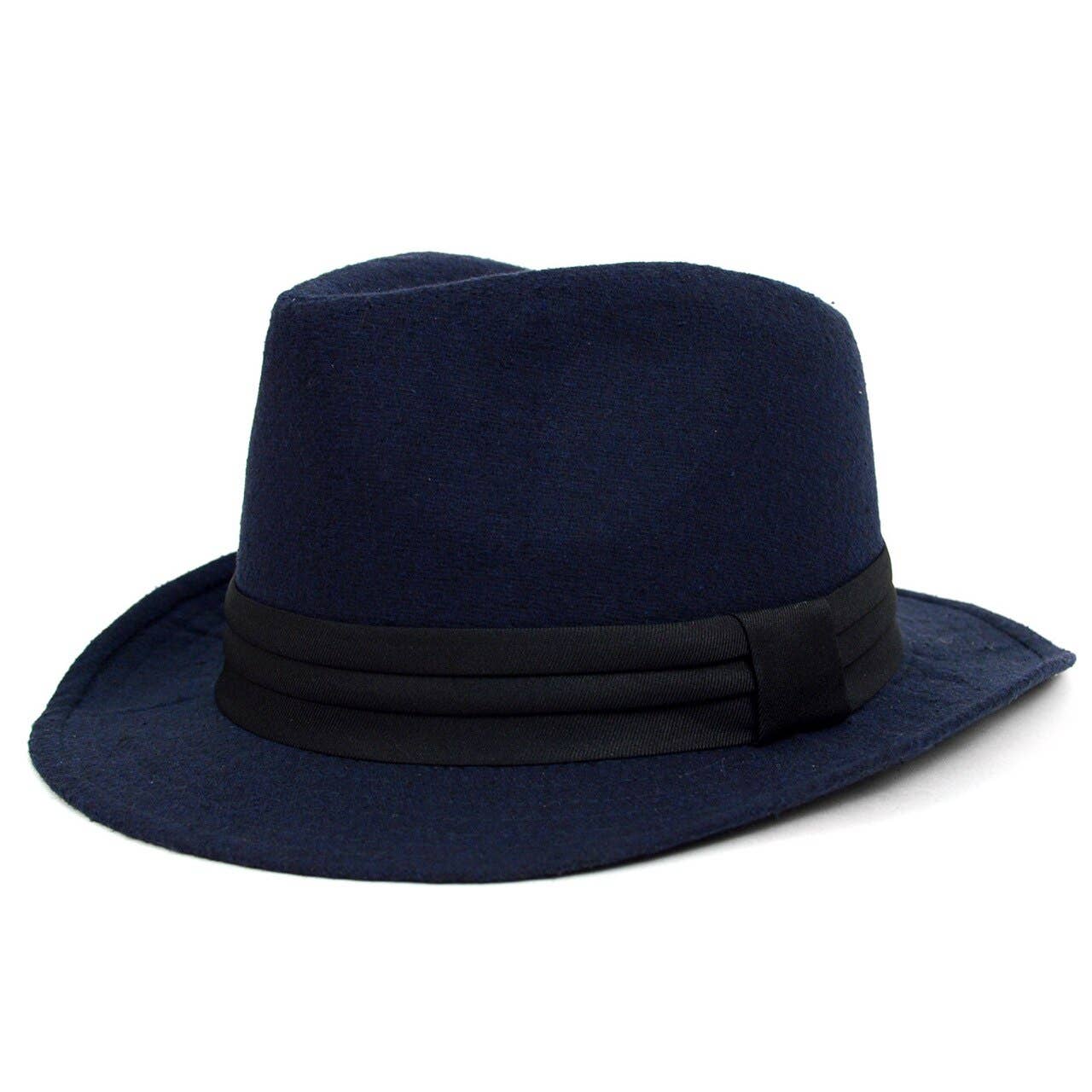 Selini New York - Wholesale Fedora - Unisex - Fall/Winter Wide Brim Trilby Fedora Hat with Black Band Trim1