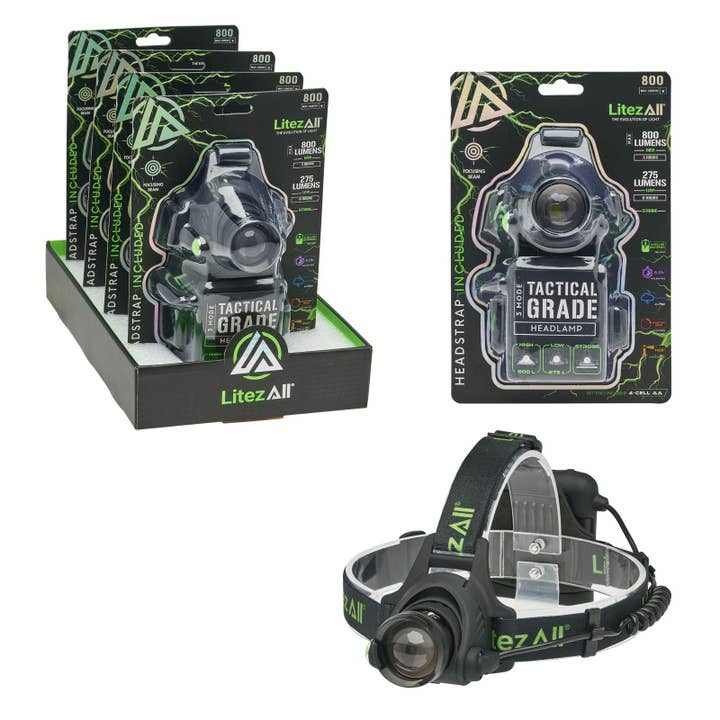 LitezAll - Wholesale Flashlight - LitezAll 800 Lumen Headlamp Worklight