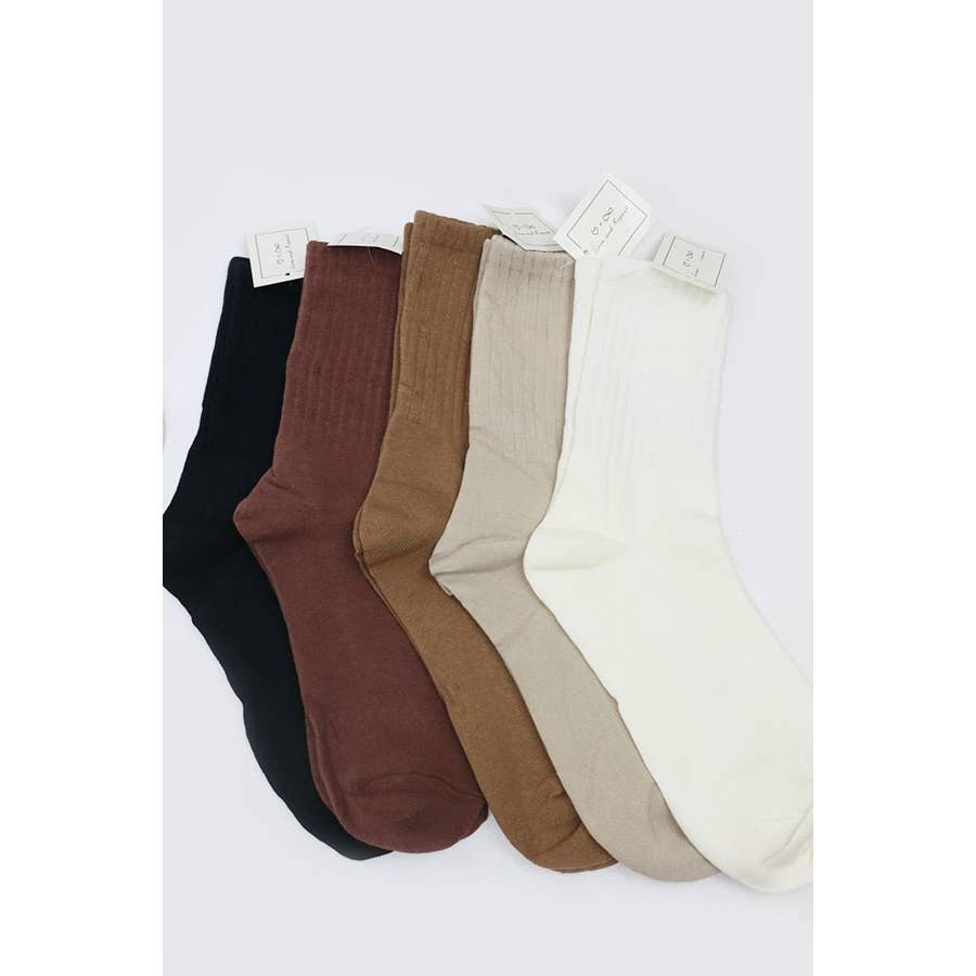 MIX COLOR Basic Style All Year Neutral Tone Socks for wholesale on Faire