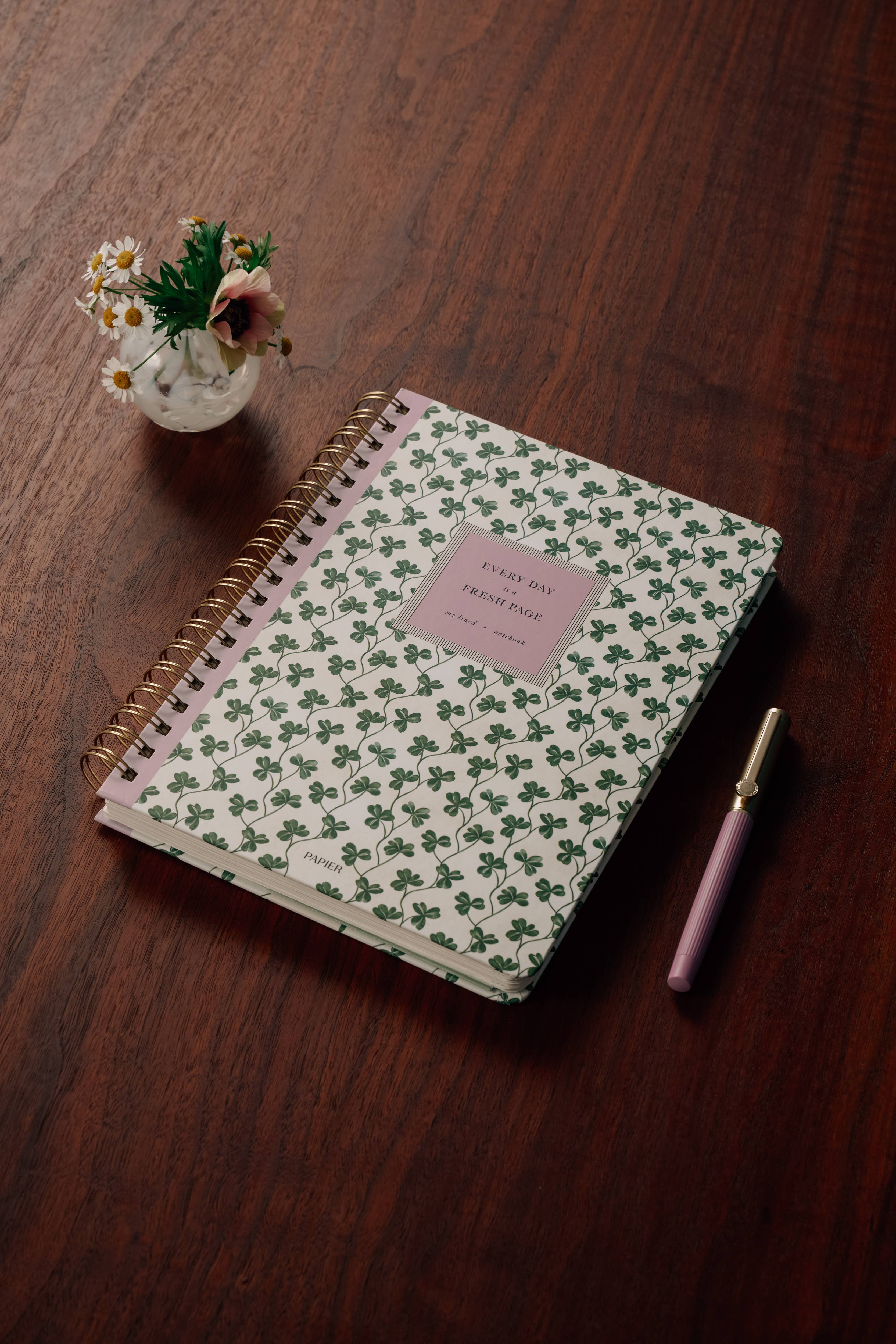 Papier - Wholesale Notebook - Lined Notebook, B5 Hardcover Spiral - Clover Vine3