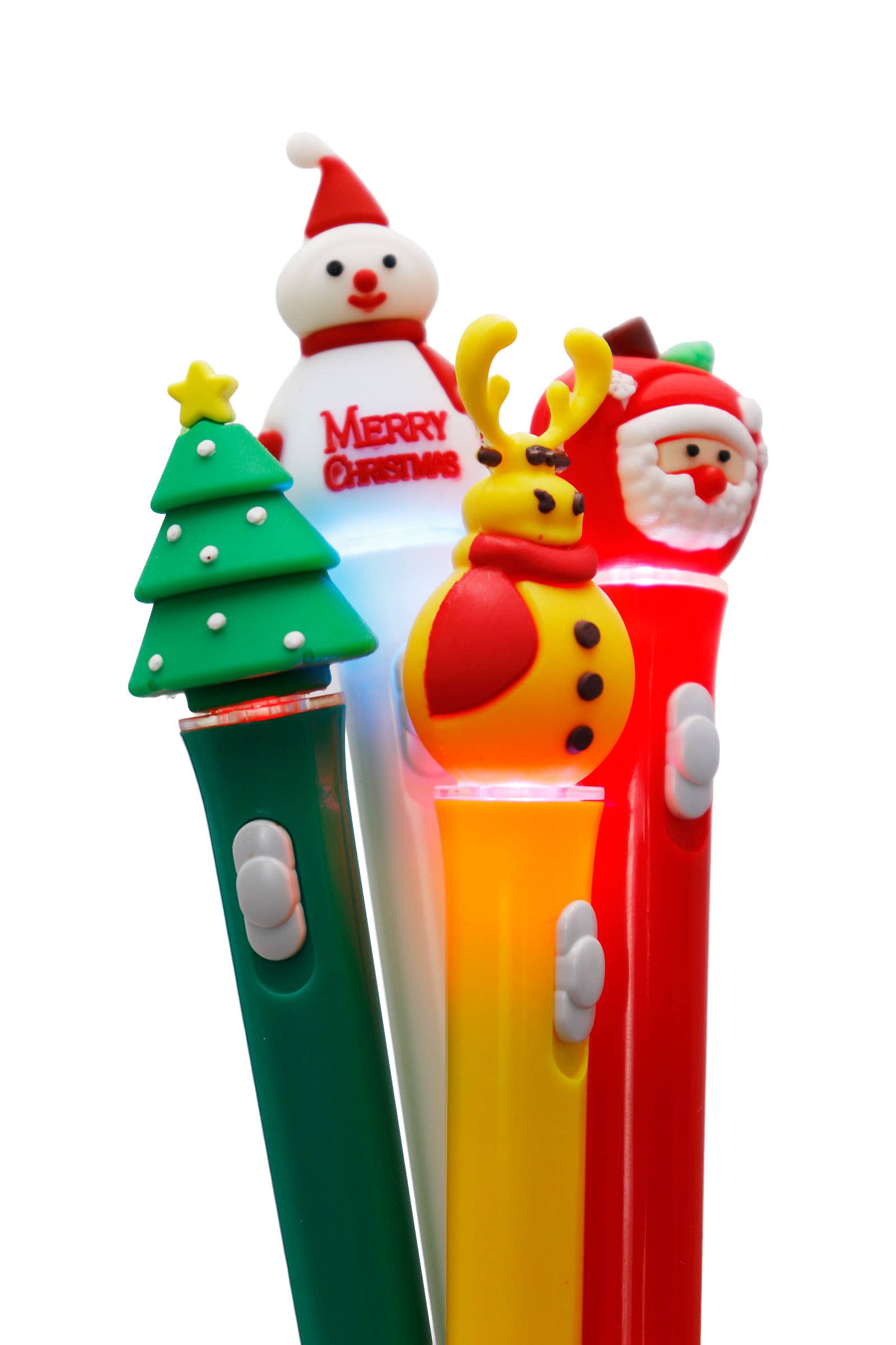 ASSORTED Christmas Led Light-up 0.7 mm Pen - 48 Pcs for wholesale on Faire4