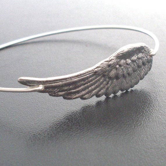 Frosted Willow - Wholesale Cuff Bracelet - Angel Wing Bangle Bracelet3