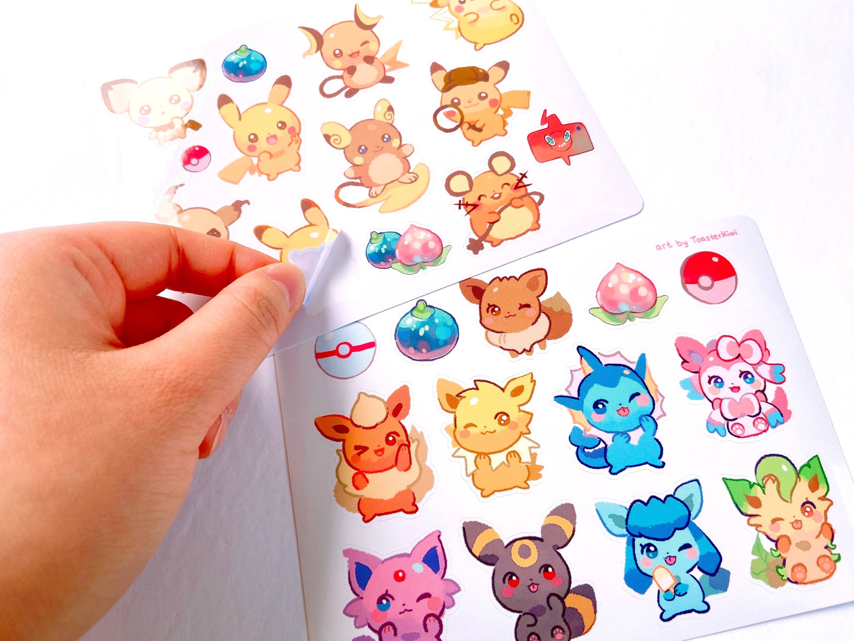 ToasterKiwi - Wholesale Sticker - Pika Eevee Sticker Sheets [POKEMON]2