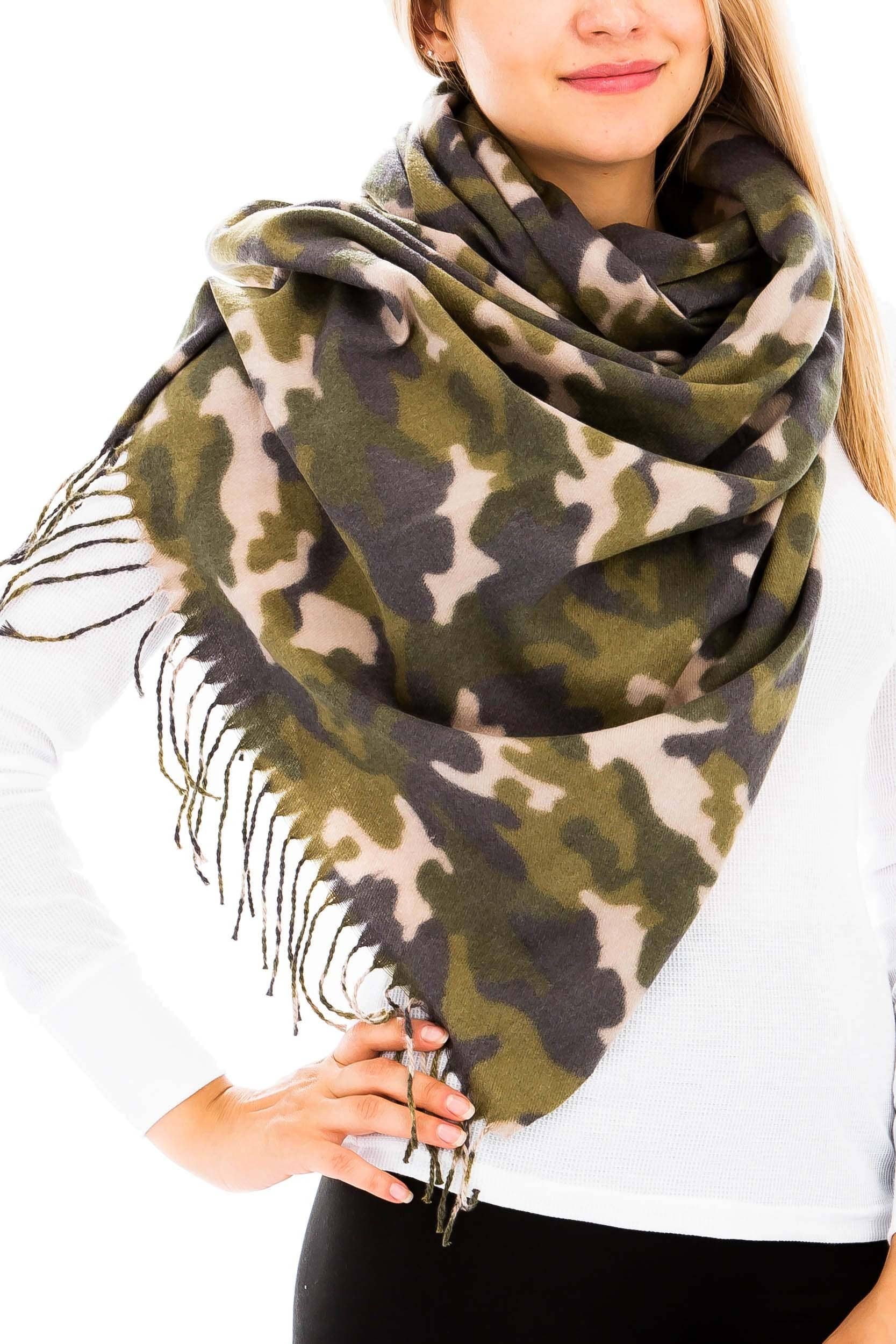 Cap Zone – Großhandel Schal – Damen – Tarnung Kunst-Kaschmir-Schals0