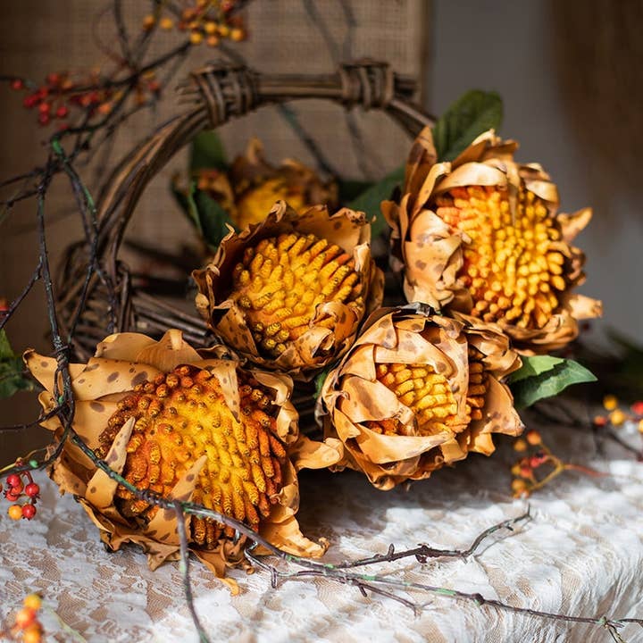 Rustic Reach - Wholesale Artificial Flowers - Artificial Flannel Sunflower Stem