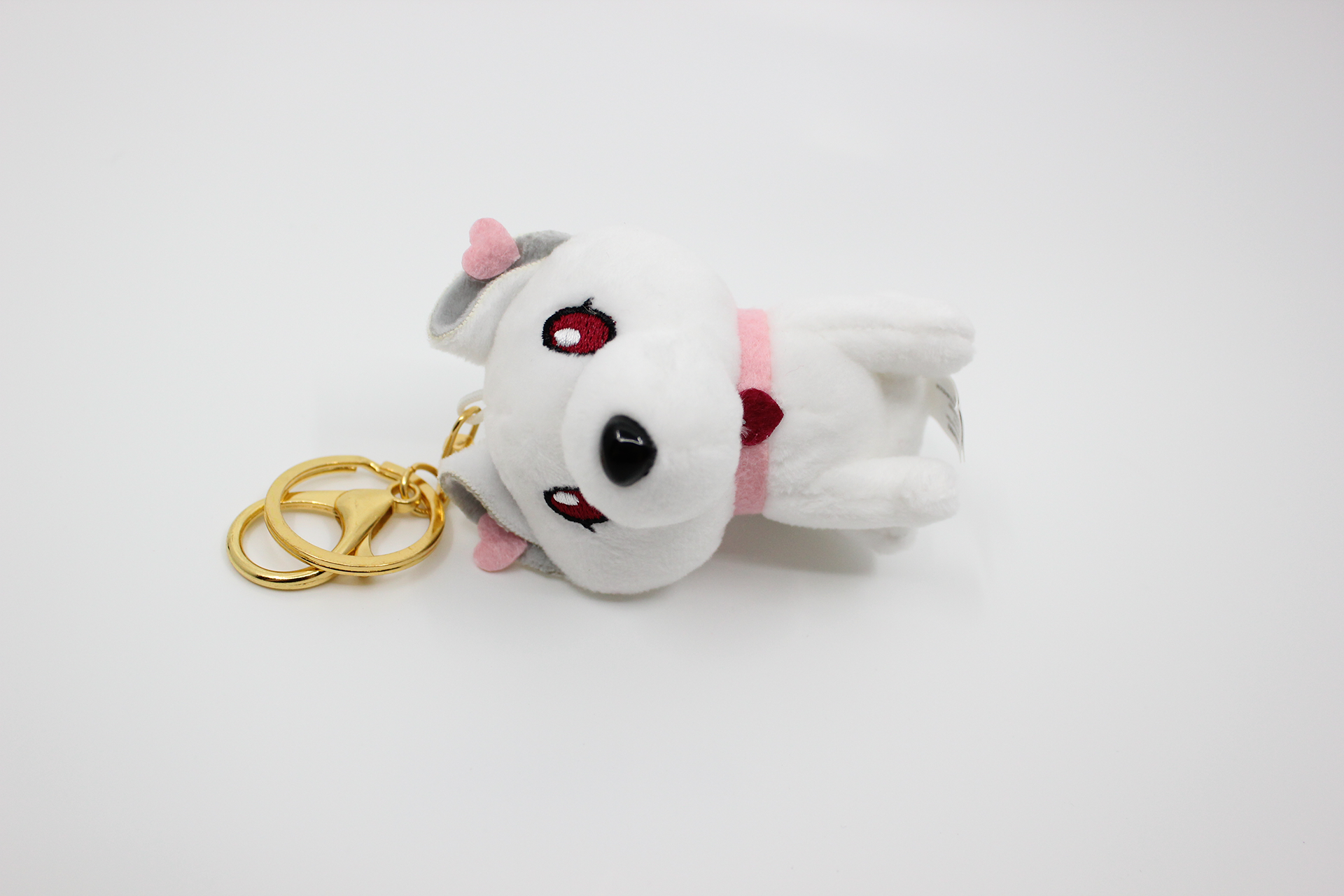 Emii Creations – Großhandel Schlüsselanhänger – Unisex – Winziger weißer Hund Plüsch Schlüssel- & Taschenanhänger0