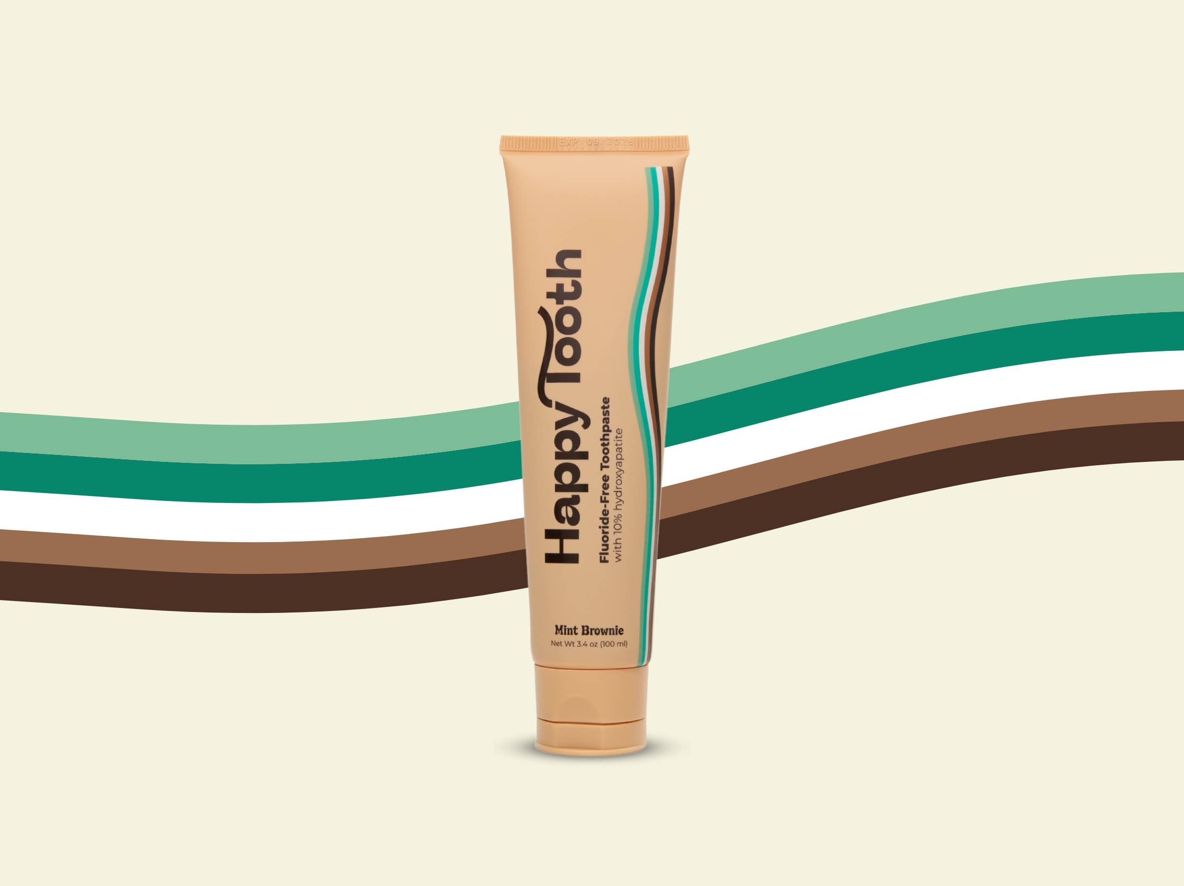 Happy Tooth Products LLC - Vente Dentifrices - Dentifrice Naturel à l'Hydroxyapatite - Brownie à la Menthe