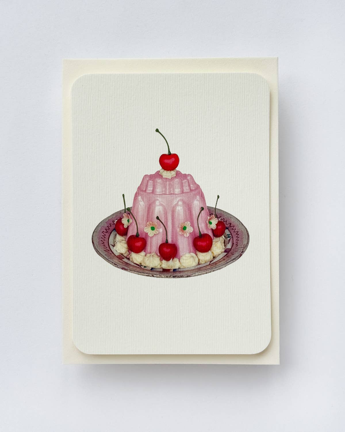 Canonbury Press - Wholesale Birthday Card - Rose Petal Cream Blancmange Greeting Card | Birthday Card1