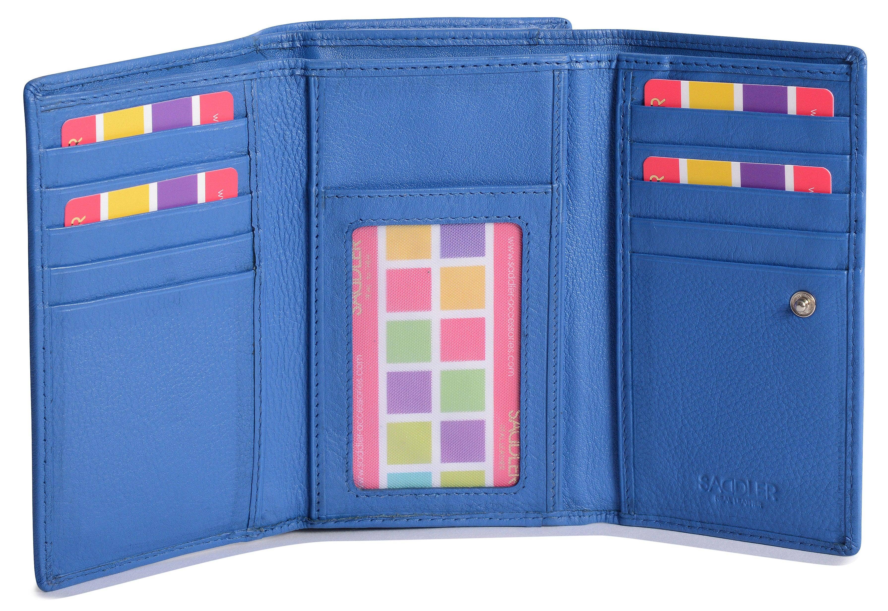 SADDLER - Wholesale Wallet - Women's - Compact Trifold Leather Purse "Eleanor" – Handmade by Saddler | RFID Protected & Gift Boxed | 10 Card Slots & Rear Zip Coin Pocket31