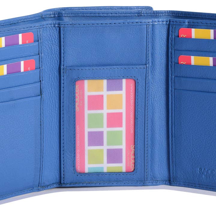 SADDLER - Wholesale Wallet - Women's - Compact Trifold Leather Purse "Eleanor" – Handmade by Saddler | RFID Protected & Gift Boxed | 10 Card Slots & Rear Zip Coin Pocket31