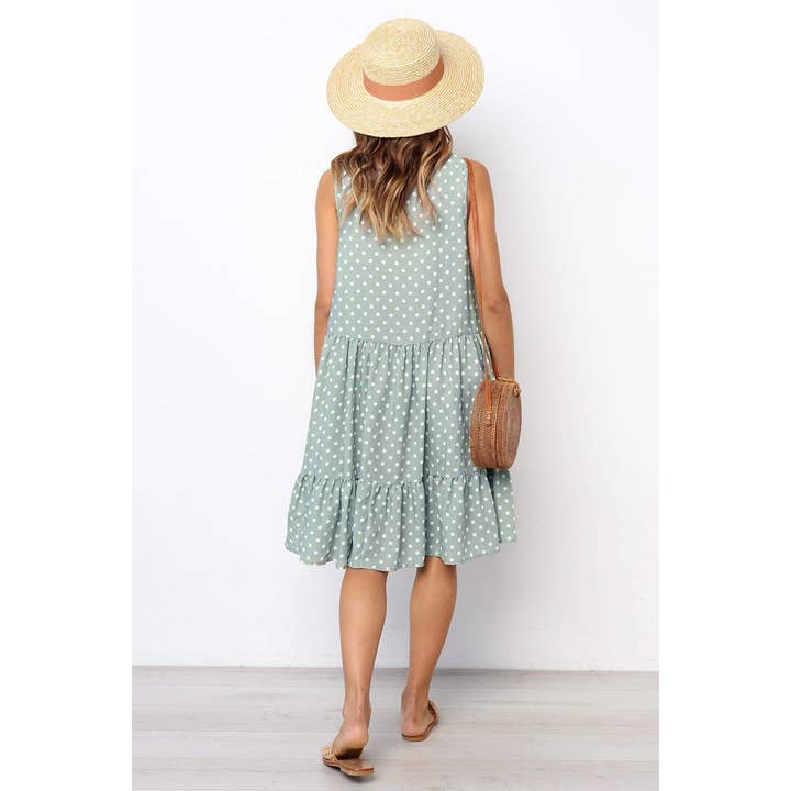 Sharon Tatem Fashion LLC - Wholesale Dress - Women's - Dress Sexy Boho Beach Sundress Women Floral Printed Polka Dot14