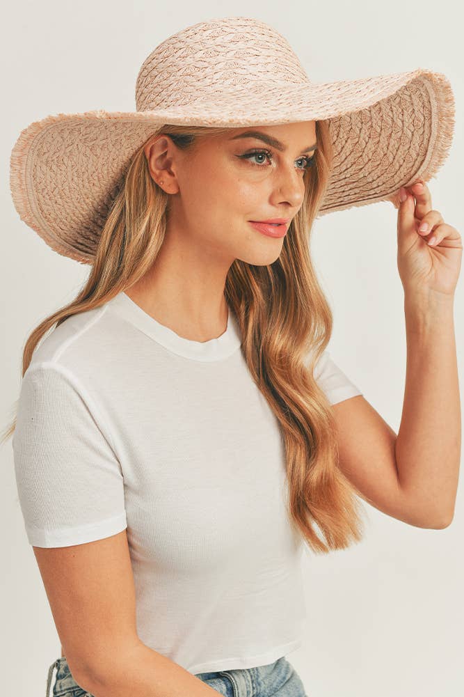 Hana - Wholesale Strohoed - Dames - Zonnehoed Solid Floppy3