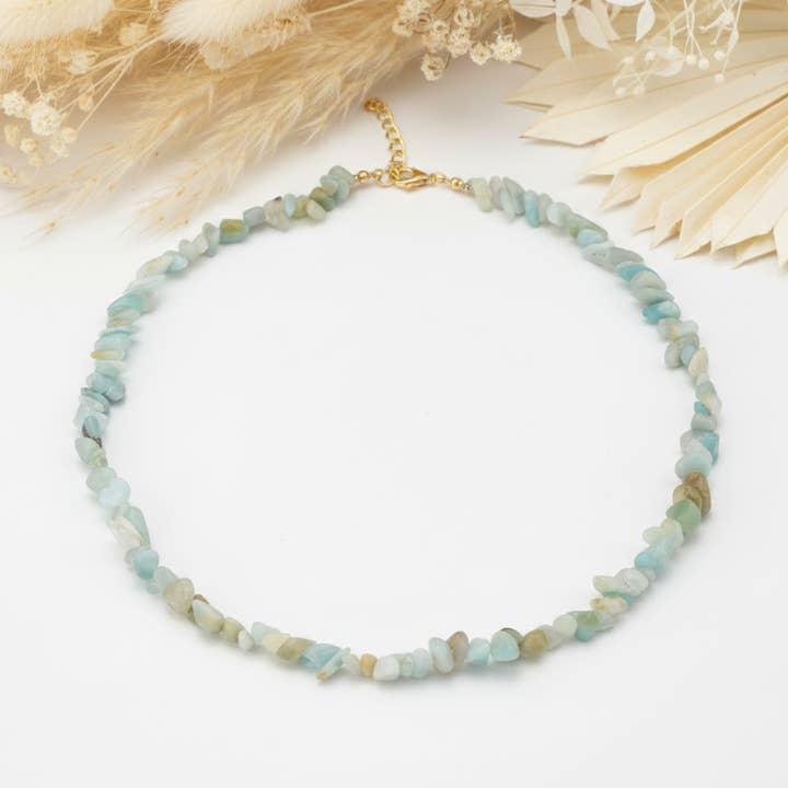 Amazonite Stone Necklace for wholesale by Produtos Namasté
