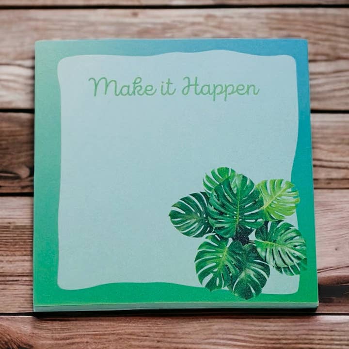 Faça acontecer Monstera Sticky Note 3x3 por atacado de Planty'tude