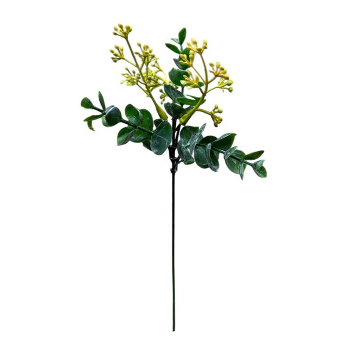 Sun Decorer - Wholesale Artificial flowers - Set of 6 Bendable Stem Eucalyptus Greenery Picks - 10" Tall1