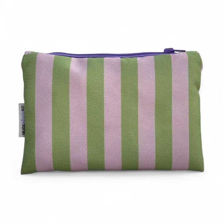 Estojo pequeno · riscas verde/rosa por atacado de De Lange Tafel