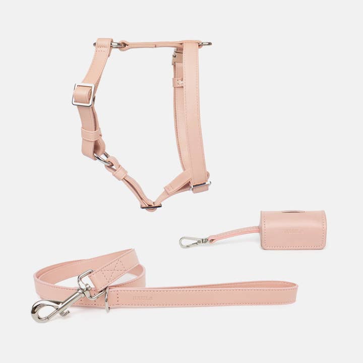 Freundlichkeit Hundegeschirr Spaziergang Set - Nude Pink - 3-teiliges Set für den Großhandel von Neula