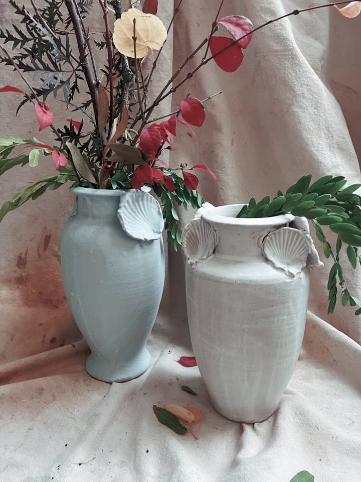 Large Shell Vase for wholesale by Beau Rush Ceramics