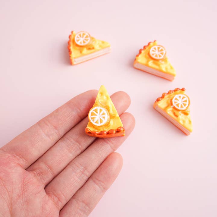 Mini Story Co - Wholesale Lapel Pin/Button - Lemon Pie Pin | Lemon Cake Brooch | Whimsical Dessert Brooch | Dessert Lover's Gift | Cute Foodie Accessories | Miniature Lemon Pie2