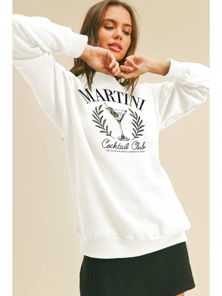 Honestee - Wholesale Sweatshirt - Women's - Martini Cocktail Club Long Sleeve Sweatshirt7
