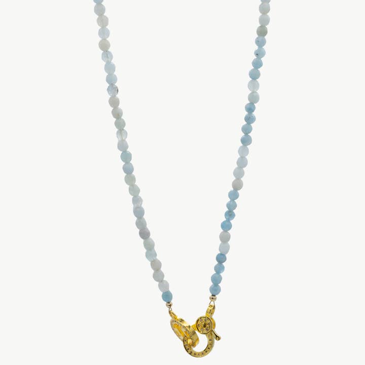 Harvest Jewels - Wholesale Pendant/Charm Necklace - Posey Necklace - Aquamarine - Gold