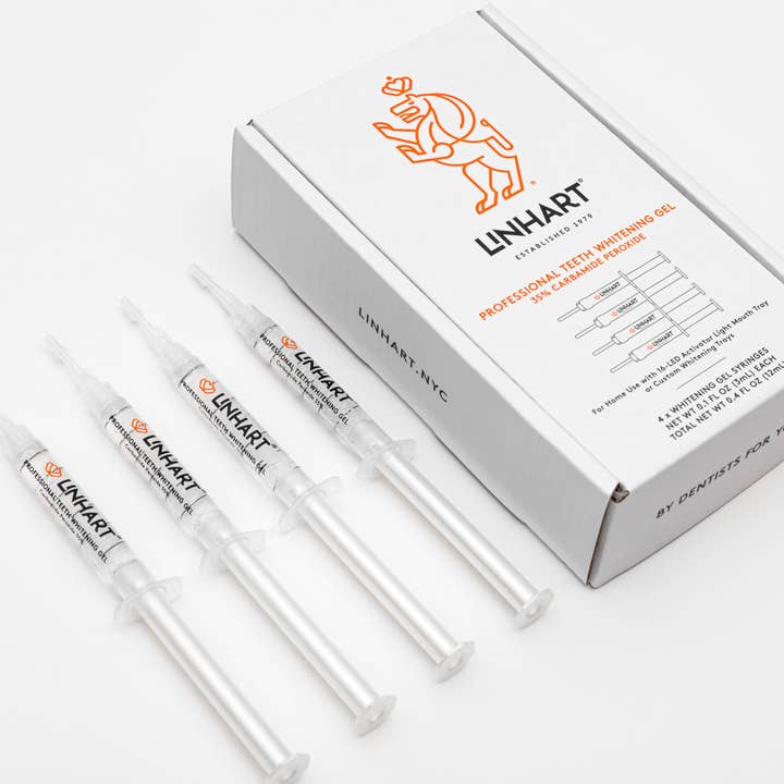 LINHART NYC - Wholesale Teeth Whitener - 4 Pack: Professional Whitening Gel Syringe Refills