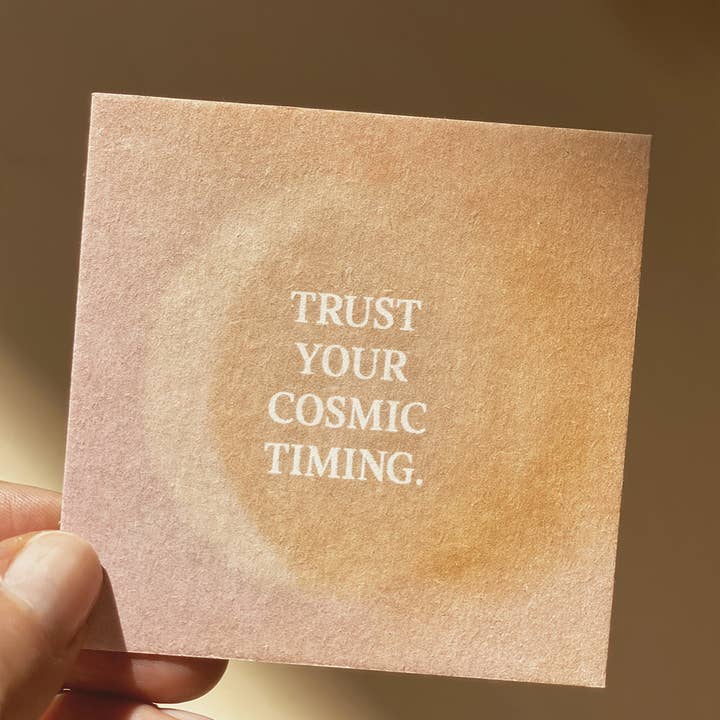 Anna Cosma - Wholesale Encouragement Card - TRUST YOUR COSMIC TIMING - MINI CARD - AFFIRMATION3
