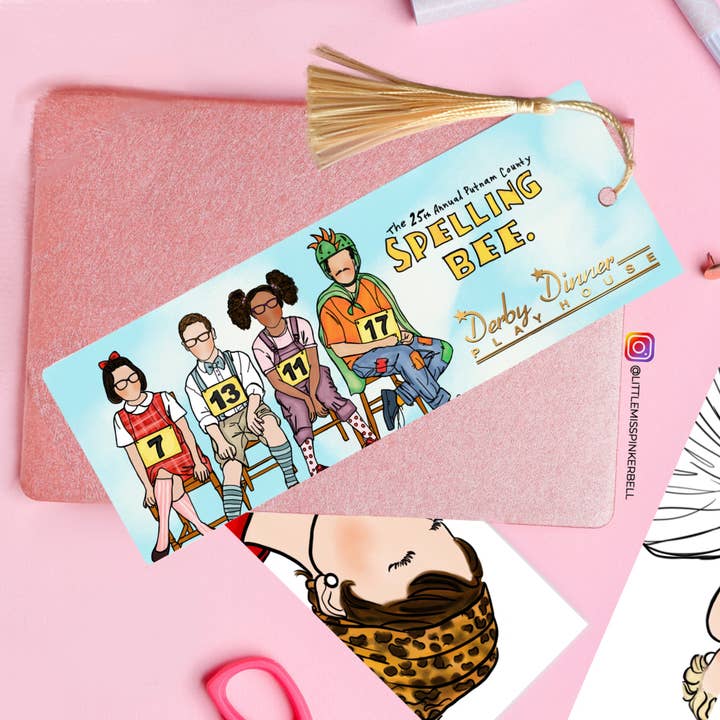 Custom Bookmark for Derby Dinner Playhouse-Spelling B for wholesale by Little Miss PinkerBell