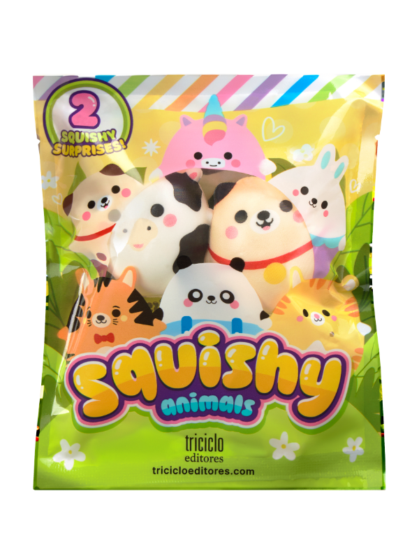 Triciclo Editores - Vendita all'ingrosso Giocattolo squishy - Bambini e neonati - Squishy Animals - espositore di 8 bustine1